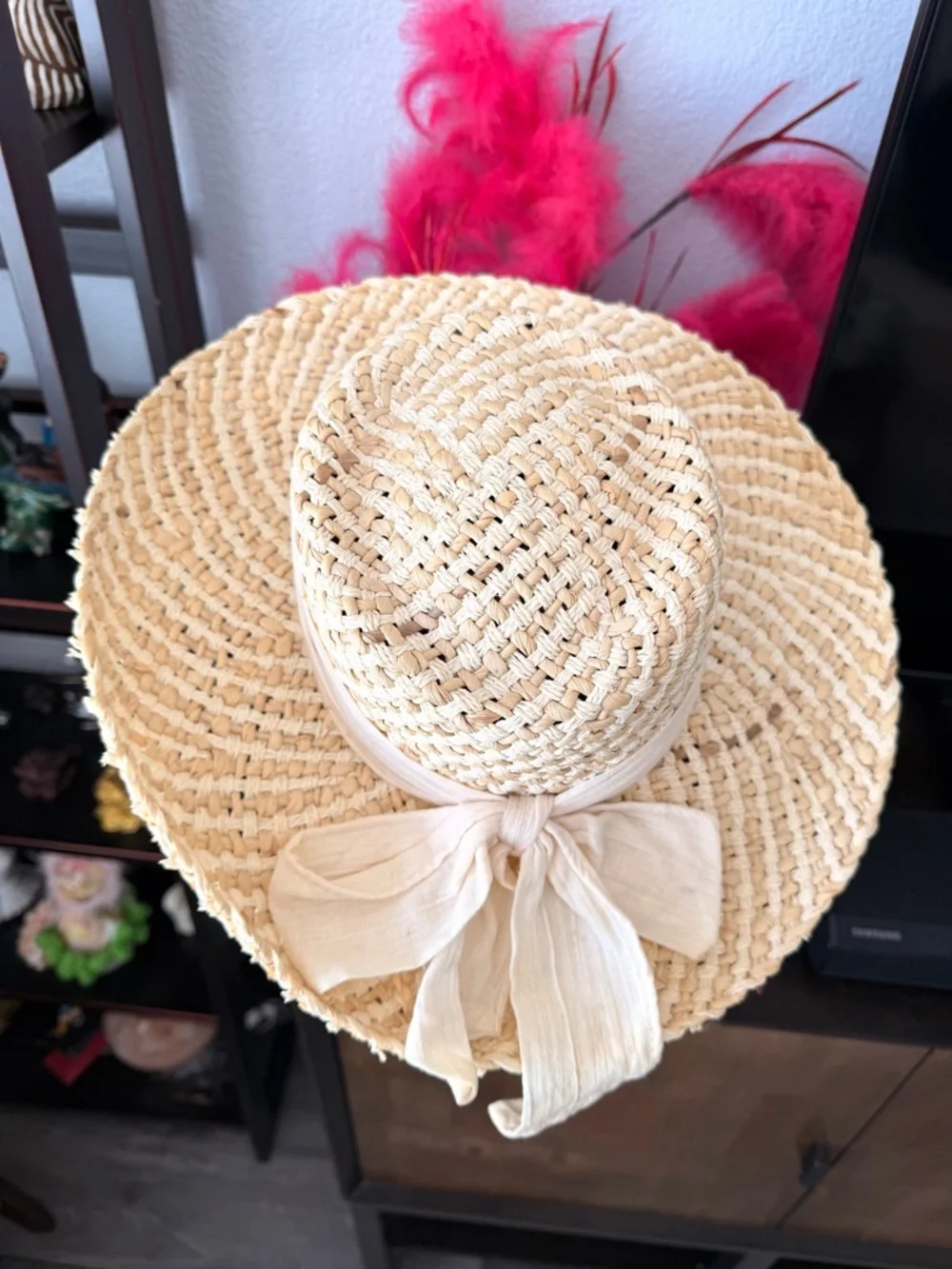 Straw Wide-Brim Sun Hat - Natural